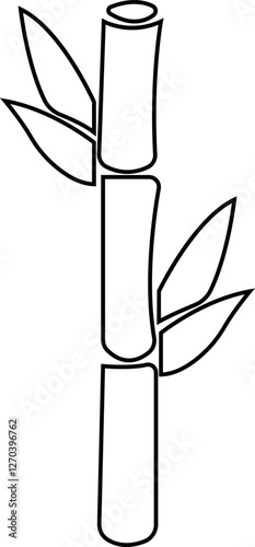 Bamboo, sugarcane vector icon , in glyph style designs elements, sweeteners for drinks. leaves, sugar ingredient stem. Design elements for social network and application. on transparent background.