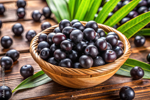 Wallpaper Mural Acai-berry fruit images. Fresh fruits close-up photography. Fruit marketing, advertising and blog stock photos. Torontodigital.ca