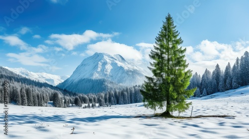 Wallpaper Mural contrast green winter Torontodigital.ca