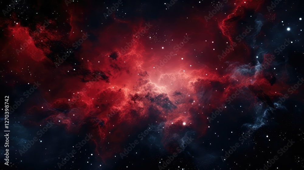 Fototapeta premium space galaxy red