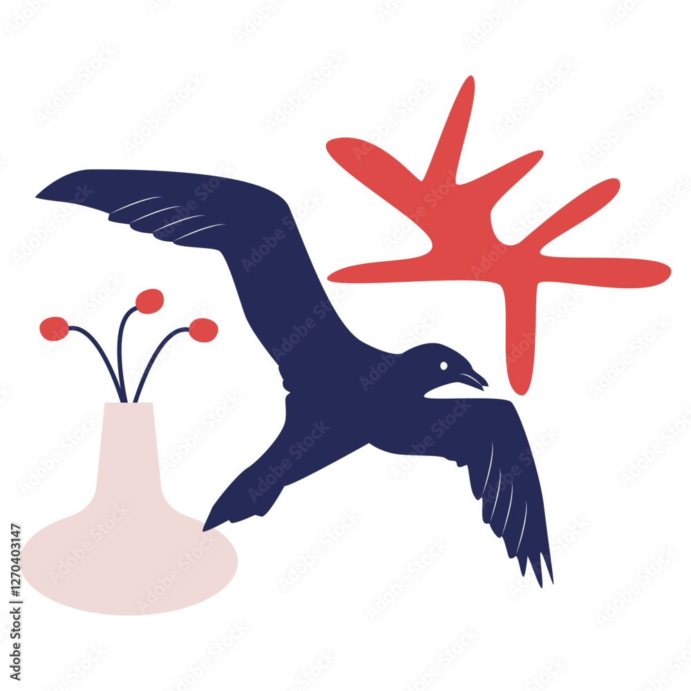 Obraz premium Abstract Matisse Decorative. Flat Vector Illustration.