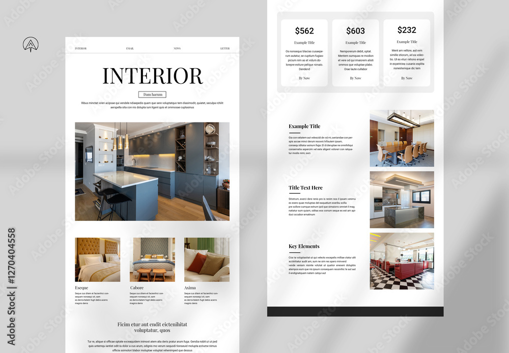 Interior News Letter Template Stock Template | Adobe Stock