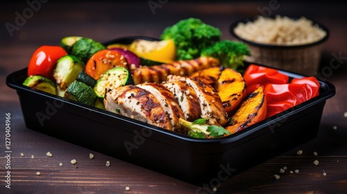 healthy food in box photo