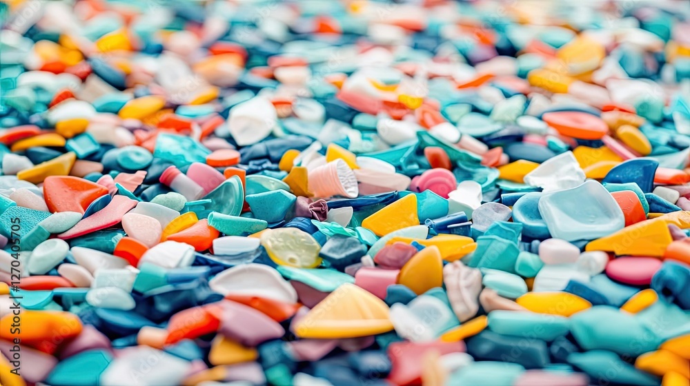 Plastic pollution idea. Vibrant colorful stones create a unique and eye-catching background. Plastic pollution idea. Vibrant colorful stones create a unique and eye-catching background.