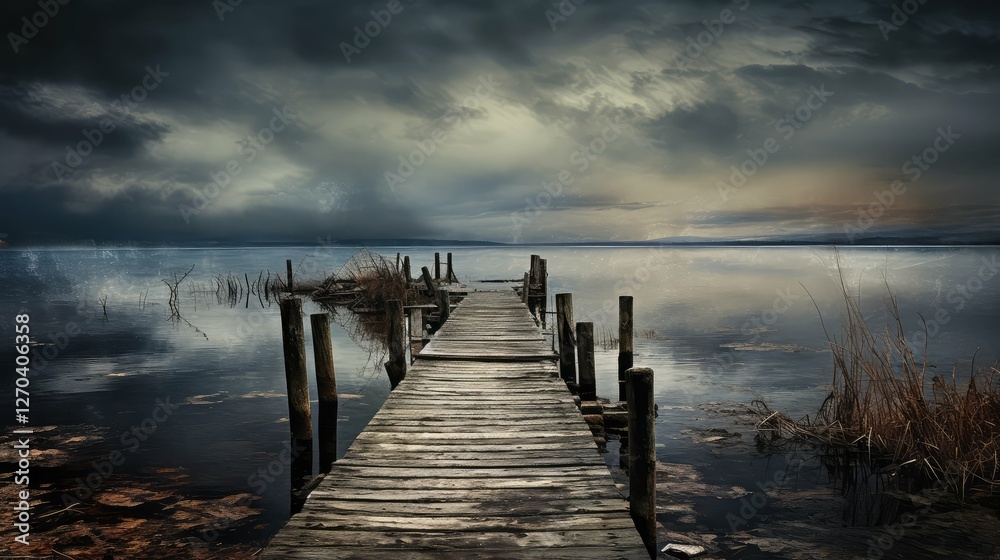 Obraz premium dock grunge water