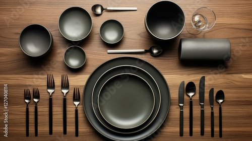 neatly gray wood tabletop