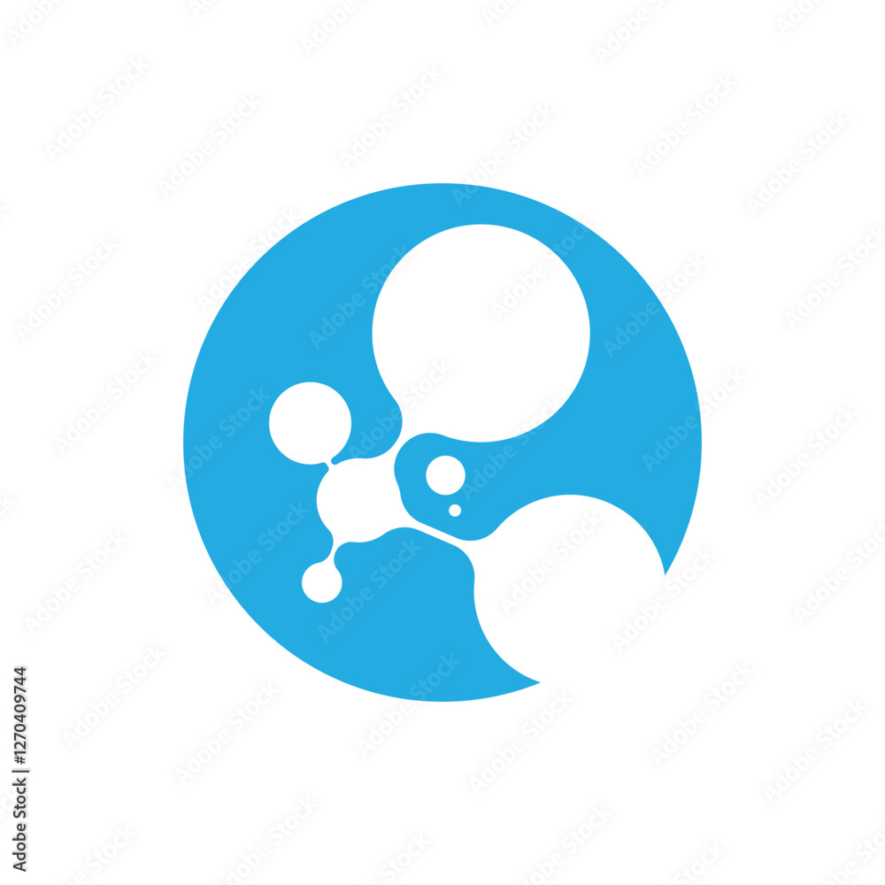 Obraz premium Abstract logo design featuring molecule