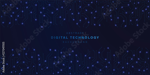 Blue abstract technology background. business technology communication. Hi tech digital connection. high tech. science. modern technology business concept. futuristic background. vector illustration