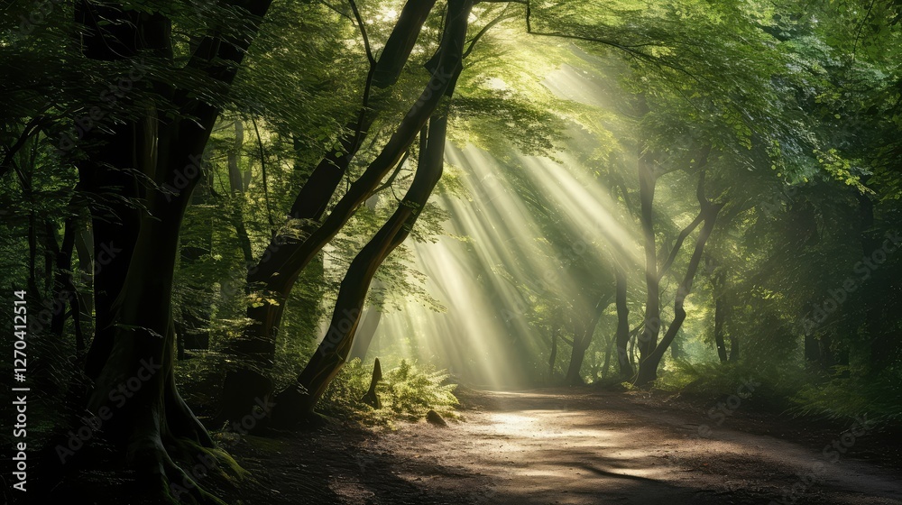 Obraz premium canopy light through the trees