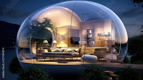 modern house in a bubble photo