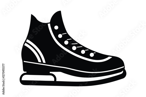 Silhouette design of a skating shoe vector illustration2.eps