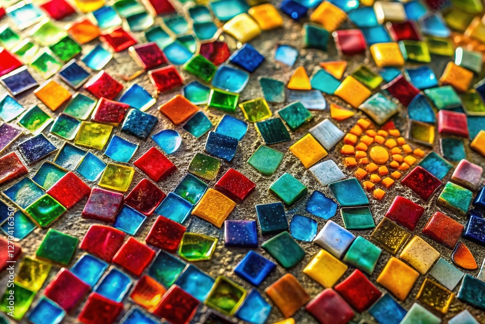 Colorful Glass Mosaic Tile Texture Background Colorful Glass Mosaic Tile Texture Background