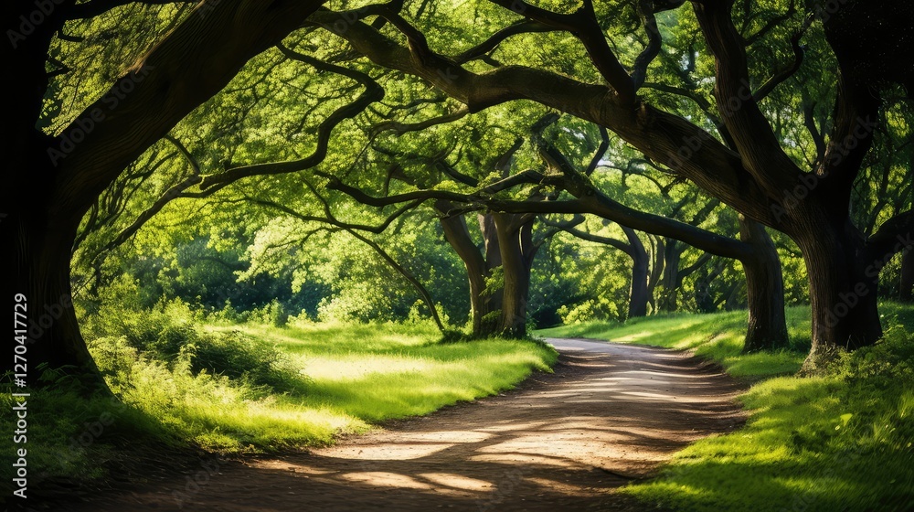 Obraz premium path woods trees