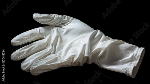 unused white latex gloves photo