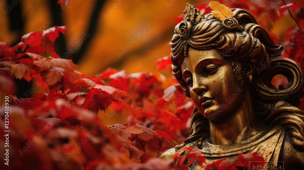 statue gold and red statue gold and red