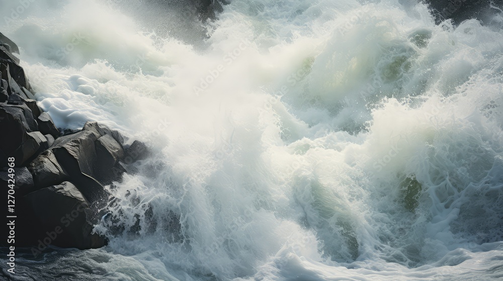 Obraz premium adventure white water rapids