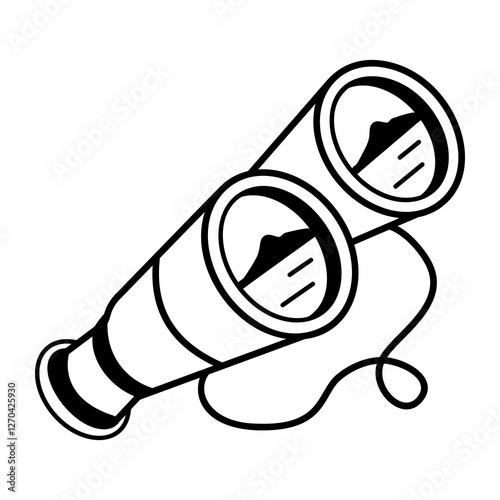A hand drawn icon of binoculars
