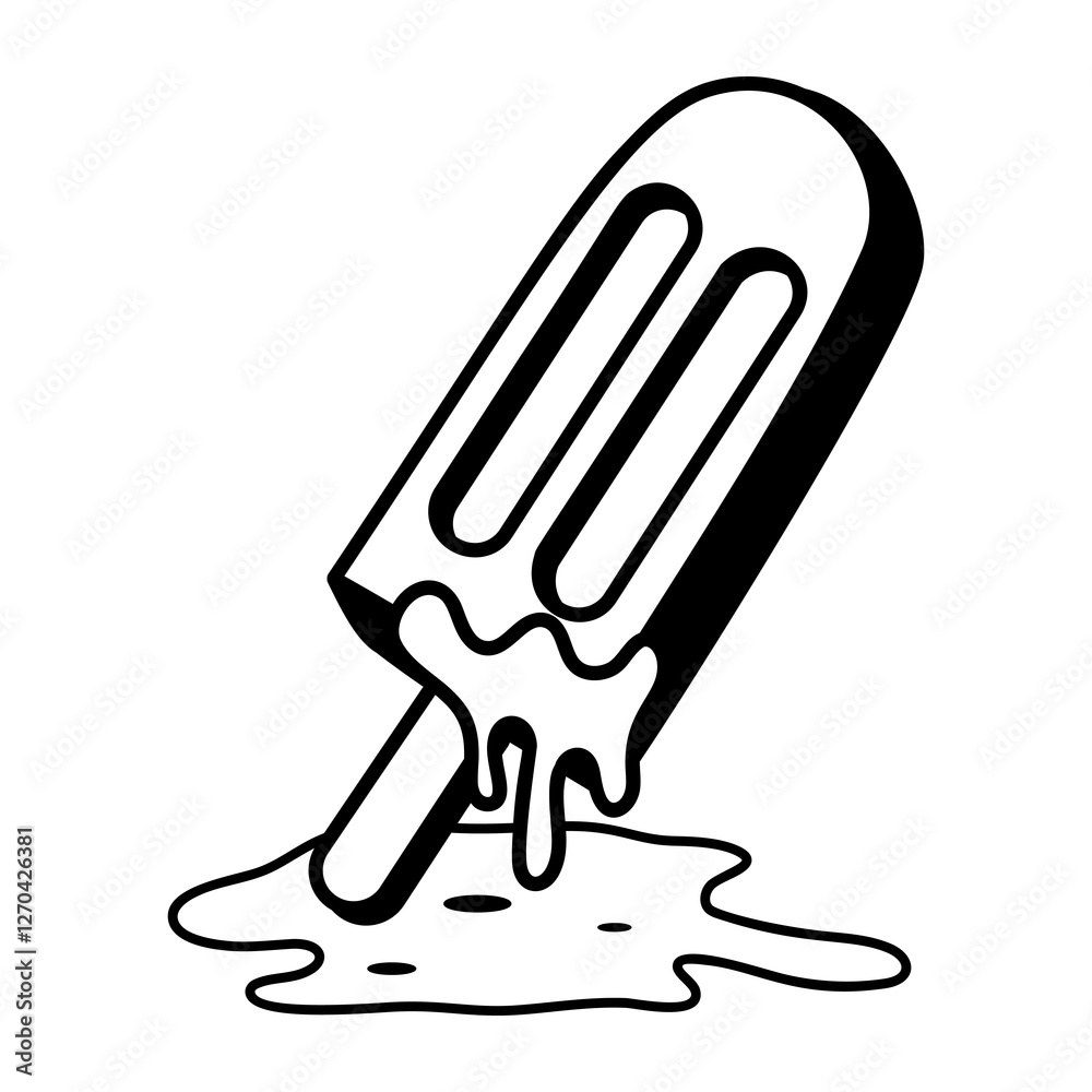 Melting popsicle icon in hand drawn style
Melting popsicle icon in hand drawn style