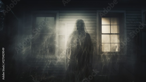 ethereal haunted house background