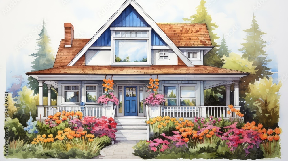 Fototapeta premium creativity hand drawn house