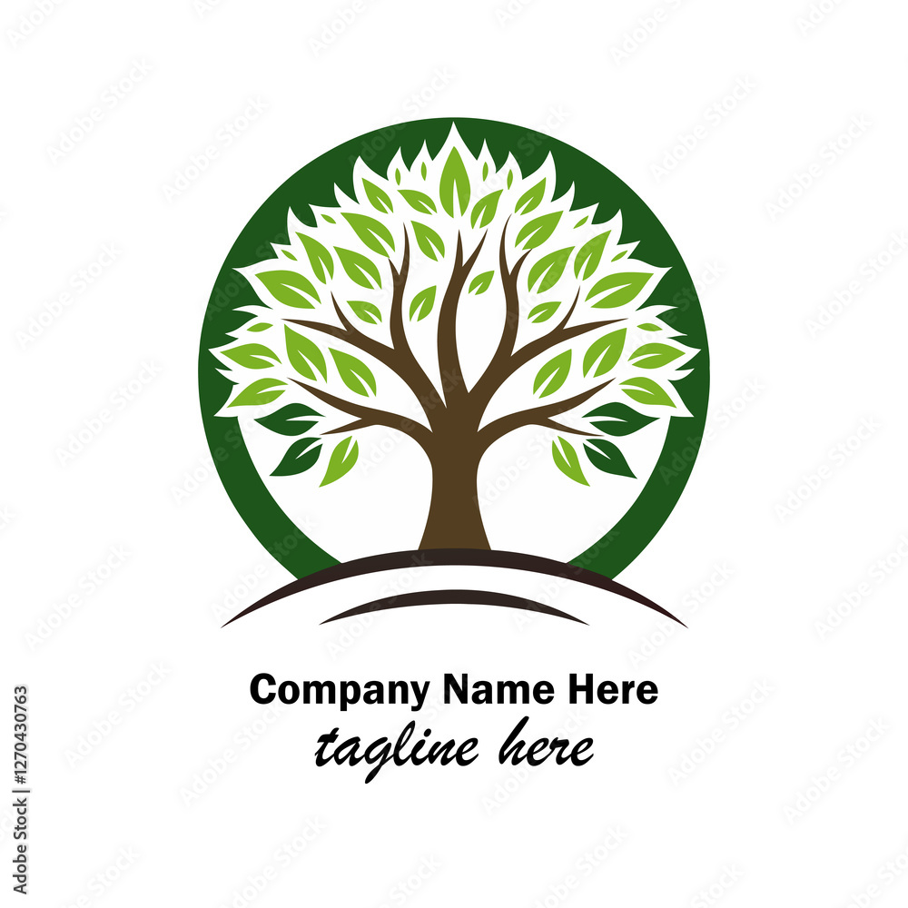 Obraz premium minimal tree logo design here 