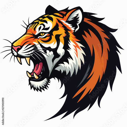 Wallpaper Mural Wild Tiger Vector Art for Bold T-Shirt Graphics & Printing Vectors. Torontodigital.ca