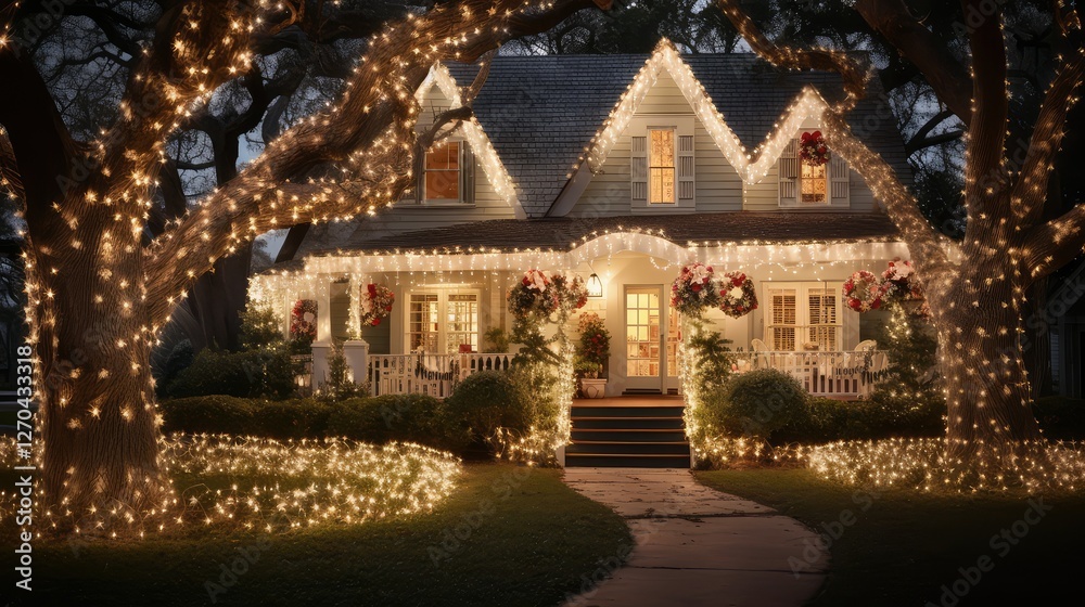 Fototapeta premium magical lighting house