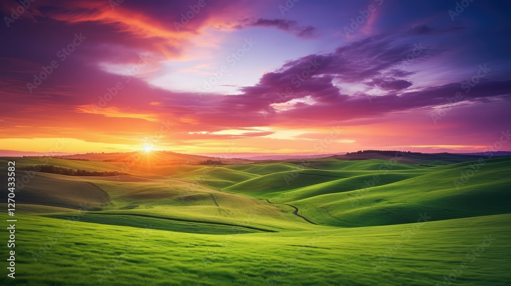 landscape purple green gradient