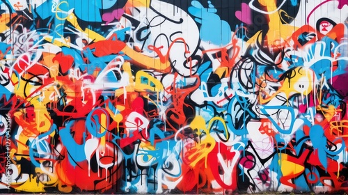 Wallpaper Mural colorful graffiti wall Torontodigital.ca
