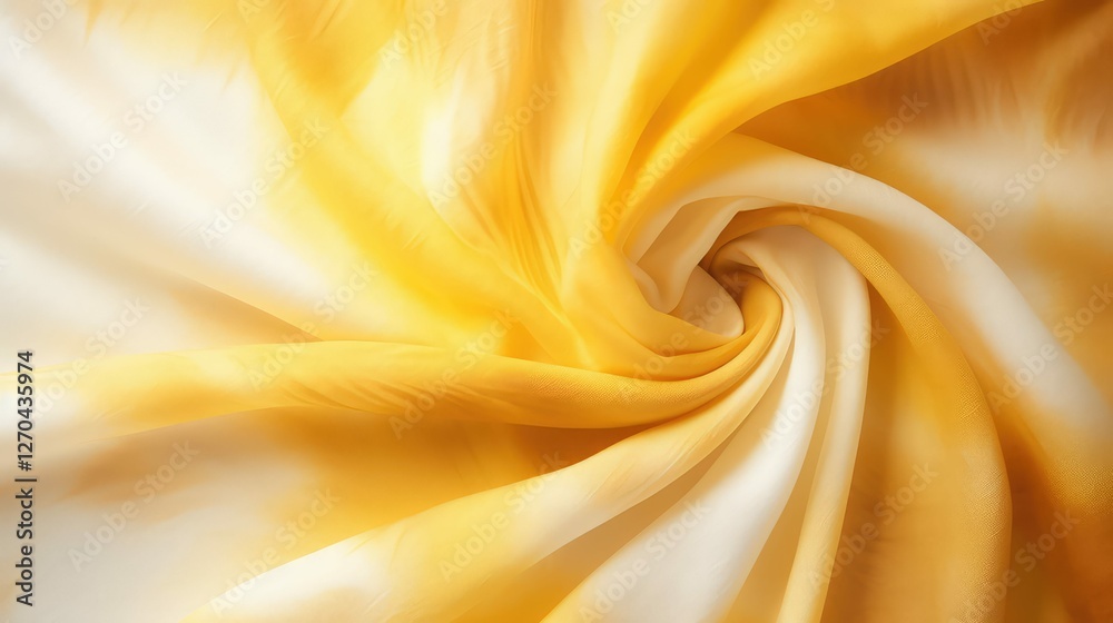 Obraz premium scarf yellow tie dye spiral
