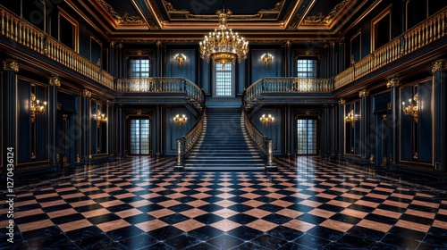 Enchanting Victorian and Gothic Style Fantasy Mansion Interior with Wooden Walls