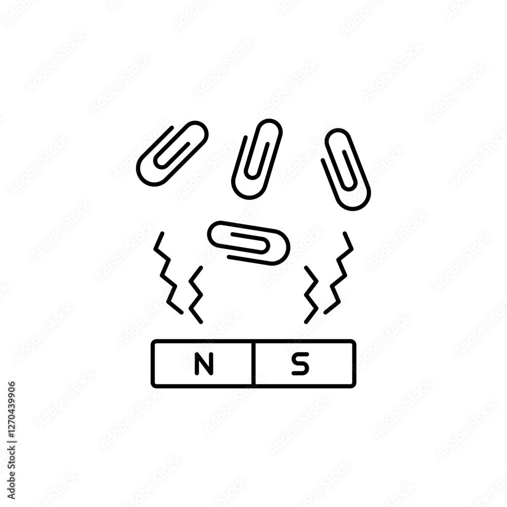 Magnetic Paper Clip Outline Icon for easy storage.