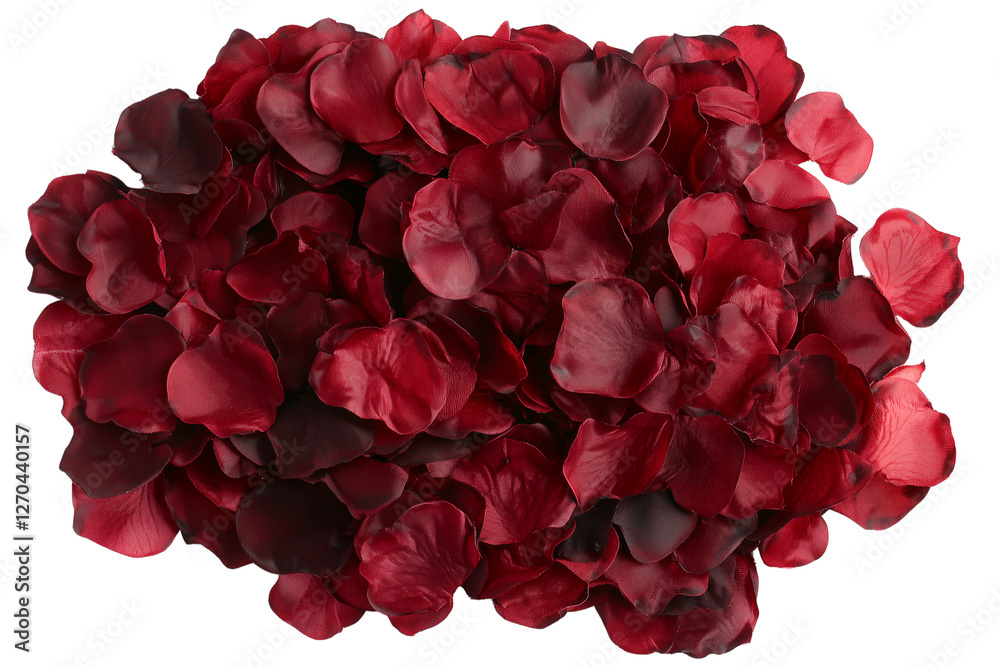 Red rose petals scattered on Transparent PNG format Background. Red rose petals scattered on Transparent PNG format Background.