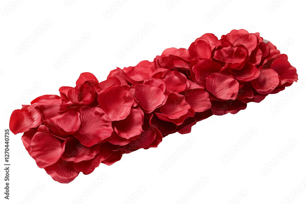 Red rose petals scattered on Transparent PNG format Background. Red rose petals scattered on Transparent PNG format Background.