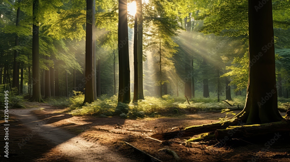 Obraz premium rays sun nature