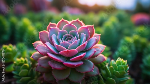 Wallpaper Mural lscape green and pink Torontodigital.ca