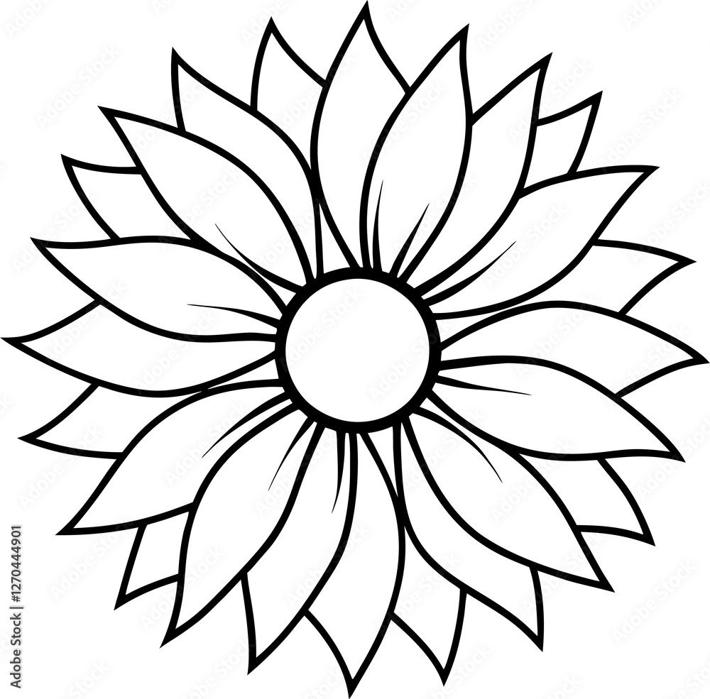 vector illustration of a flower. abstract flower vector. sunflower head vector on white background. vector illustration of a flower. abstract flower vector. sunflower head vector on white background.
