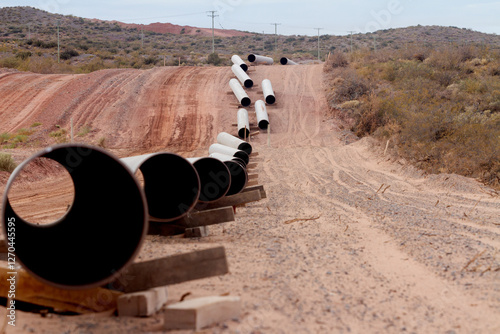 Construction of a gas pipeline in Vaca Muerta