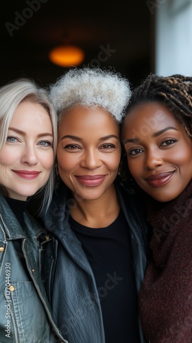 Women showcasing diverse beauty and strength in a shared moment of connection