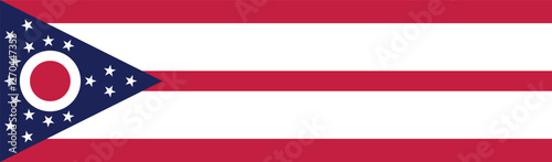 Free Download Flag of Ohio. Ohio flag long banner digital vector illustration - GFXLoad