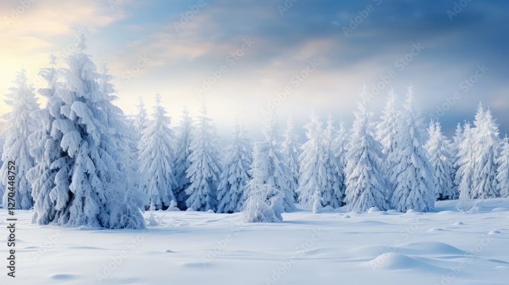 Fototapeta premium serene silver winter background