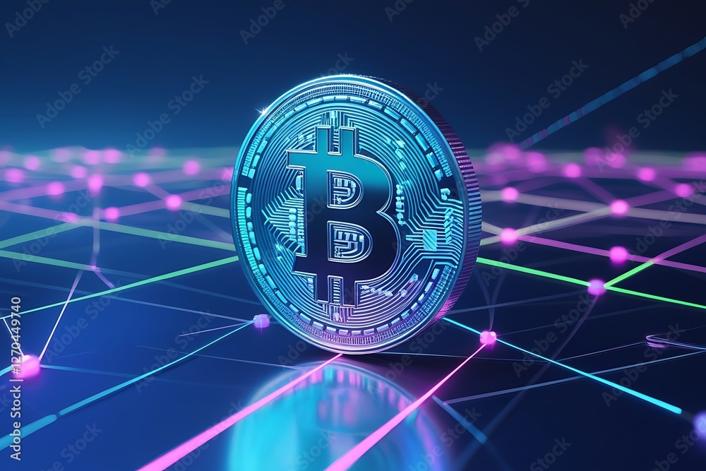 Naklejka premium binary code on a blue background