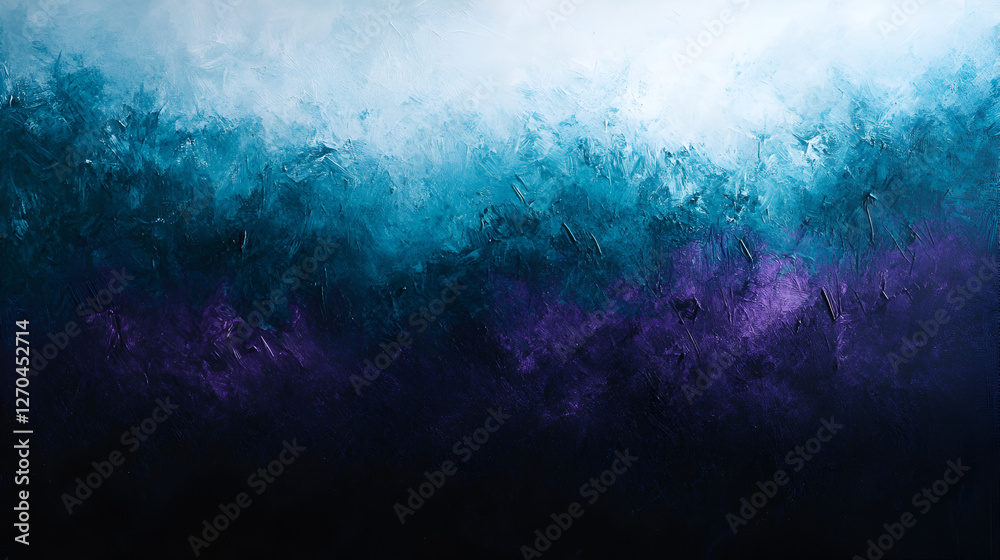 Fototapeta premium Abstract Textured Painting in Blue and Purple Tones,Modern Abstract Art with Deep Color Gradients