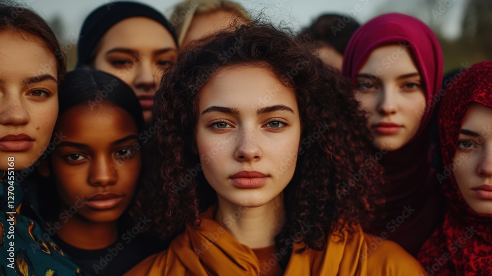 Group Portrait of Diverse Women with Unique Styles and Expressions Group Portrait of Diverse Women with Unique Styles and Expressions