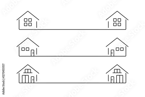 家づくりや住宅相談会のタイトルの装飾に使えそうなイラスト素材