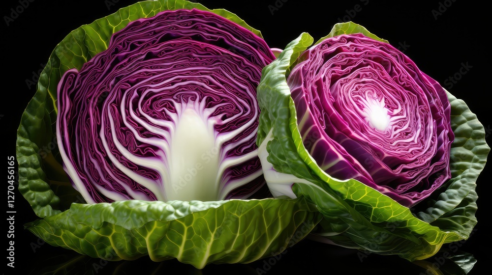 Obraz premium purple green and red cabbage