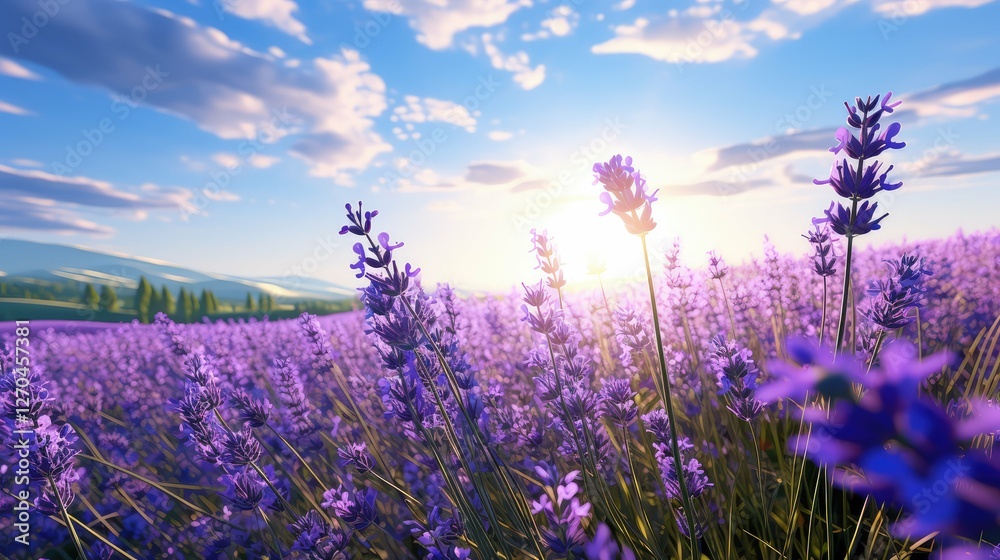 Fototapeta premium serene spring flower field