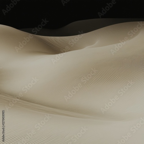 Abstract Desert Landscape Featuring Soft, Flowing Dunes