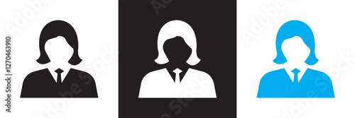 Customer, staff, employee icon.  isolated on white and black background. Vector illustration. EPS 10