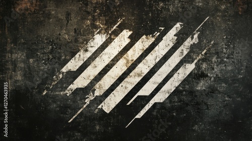Textured Grunge Background with White Stripes and Dark Surface Appeal